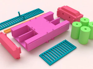 Kit de impresi&oacute;n del dinam&oacute;metro del chasis Modelo de impresión 3D