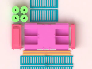 Kit de impresi&oacute;n del dinam&oacute;metro del chasis Modelo de impresión 3D