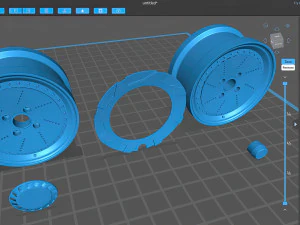 Rays Volk C1 printable rim 3D Print Model