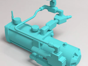 Car Hydraulic Pump printable 3D Print Model