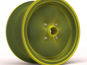 Lotus Wobbly Web four bolts rim 3D Print Model