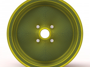 Lotus Wobbly Web four bolts rim 3D Print Model