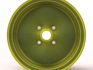 Lotus Wobbly Web four bolts rim 3D Print Model