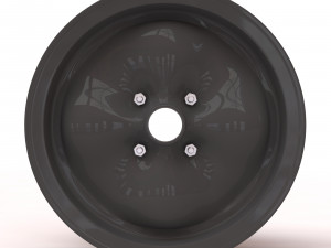 Lotus Wobbly Web four bolts rim 3D Print Model