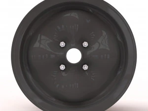 Lotus Wobbly Web four bolts rim 3D Print Model