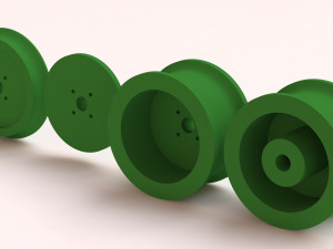 Lotus Wobbly Web four bolts rim 3D Print Model