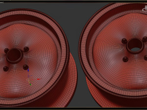 Lotus Wobbly Web four bolts rim 3D Print Model