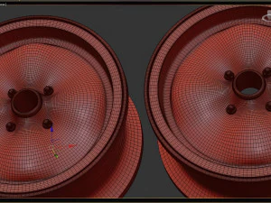 Lotus Wobbly Web four bolts rim 3D Print Model