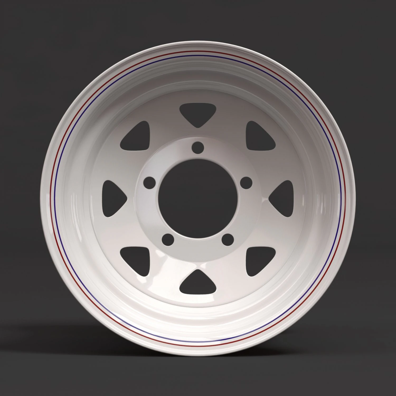 Weller Wheels 8 Spoke 4 versions 3D Print Model .c4d .max .obj .3ds .fbx .stl .blend 