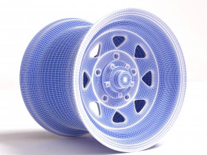 Weller Wheels 8 Spoke 4 versions 3D Print Model