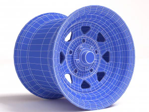 Weller Wheels 8 Spoke 4 versions 3D Print Model