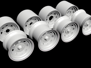 Weller Wheels 8 Spoke 4 versions Modello di stampa 3D