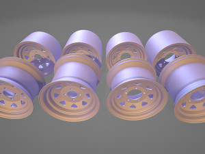 Weller Wheels 8 Spoke 4 versions Modello di stampa 3D