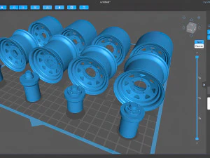 Weller Wheels 8 Spoke 4 versions 3D Print Model