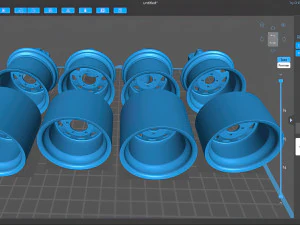 Weller Wheels 8 Spoke 4 versions 3D Print Model