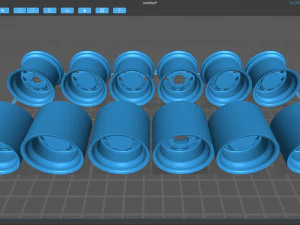 Weller Wheels 8 Spoke 4 versions 3D Print Model