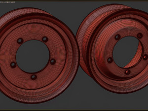 VW Beetle ERCO rim front and rear printable 3D Baskı Modeli
