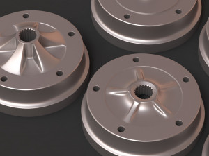 VW Beetle Brake Drums 5lug Printable 3D Принт Модель