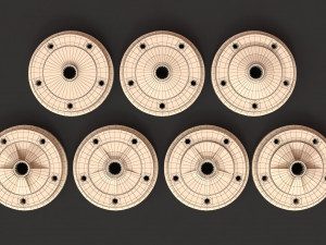 VW Beetle Brake Drums 5lug Printable 3D Принт Модель
