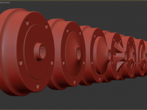 VW Beetle Brake Drums 5lug Printable 3D Принт Модель