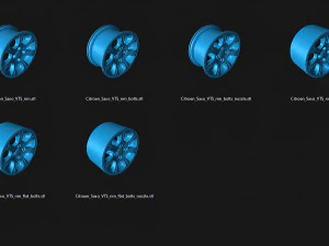Citroen Saxo VTS rim 3D Print Model