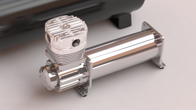 Compressor printable plus air tank 3Dプリントモデル .c4d .max .obj .3ds .fbx .stl .blend 