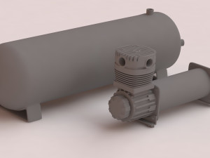 Compressor printable plus air tank 3Dプリントモデル
