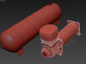Compressor printable plus air tank 3Dプリントモデル