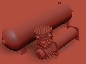 Compressor printable plus air tank 3Dプリントモデル