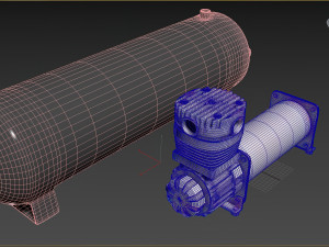 Compressor printable plus air tank 3Dプリントモデル