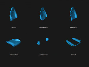Alfa Romeo Giulia QV Sparco seat printable 3D 打印模型