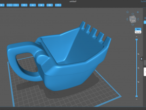 Excavator Cup printable 3D Print Model