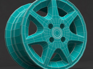 RS 7 Spoke rim convex printable 3Dプリントモデル