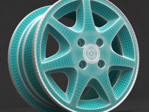 RS 7 Spoke rim convex printable 3Dプリントモデル