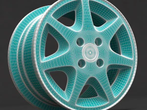 RS 7 Spoke rim convex printable 3D Print Model