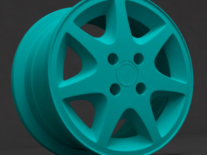 RS 7 Spoke rim convex printable 3Dプリントモデル