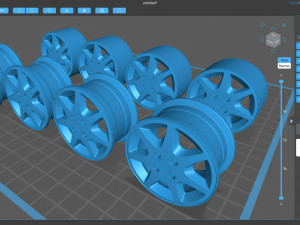 RS 7 Spoke rim convex printable 3Dプリントモデル