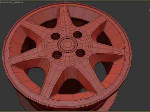 RS 7 Spoke rim convex printable 3Dプリントモデル