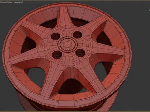 RS 7 Spoke rim convex printable 3D Print Model