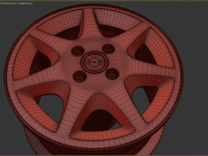 RS 7 Spoke rim convex printable 3Dプリントモデル