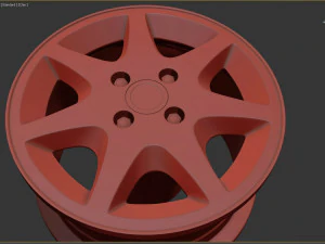 RS 7 Spoke rim convex printable 3D Print Model