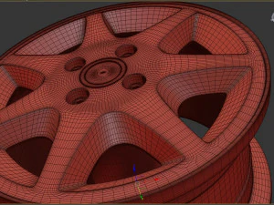 RS 7 Spoke rim convex printable 3D Print Model
