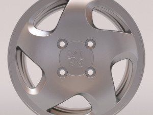 Peugeot 306 D Turbo rim 3D Print Model