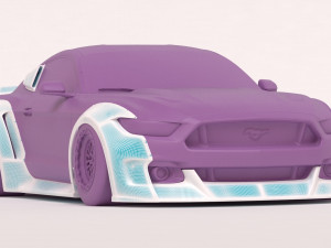 Clinched Flares 2015 Mustang body kit printable 3Dプリントモデル