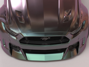 Clinched Flares 2015 Mustang body kit printable 3Dプリントモデル