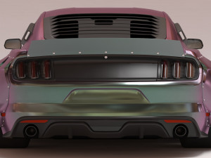Clinched Flares 2015 Mustang body kit printable 3Dプリントモデル