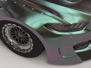Clinched Flares 2015 Mustang body kit printable 3Dプリントモデル