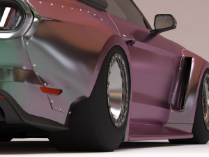 Clinched Flares 2015 Mustang body kit printable 3Dプリントモデル