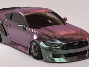 Clinched Flares 2015 Mustang body kit printable 3Dプリントモデル