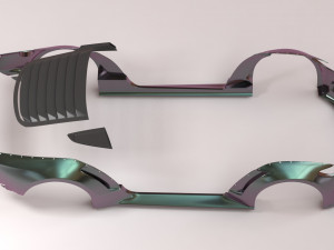 Clinched Flares 2015 Mustang body kit printable 3Dプリントモデル
